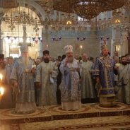 Митрополит Кирилл, епископ Георгий и епископ Алексий совершили всенощное бдение в Ново-Тихвинском монастыре