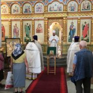 Преосвященный Алексий совершил Литургию в день празднования Владимирского образа Божией Матери