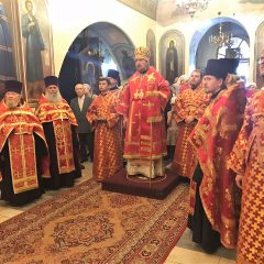 Преосвященный Алексий совершил Всенощное бдение в Иоанно-Предтеченском кафедральном соборе