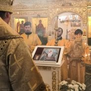 Преосвященный Алексий совершил Всенощное бдение в канун памяти иконы Божией Матери «Спорительница хлебов»