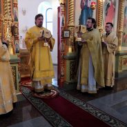 Преосвященный Алексий совершил Литургию в день памяти мучеников и исповедников Гурия, Самона и Авива