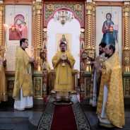 Преосвященный Алексий совершил Литургию в день памяти апостола и евангелиста Матфея