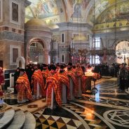 Преосвященный Алексий совершил Литургию в день памяти святого благоверного князя Александра Невского