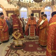 Преосвященный Алексий совершил Литургию в день небесной покровительницы горняков