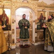 Преосвященный Алексий совершил литургию в день памяти праведного Иоанна Кронштадского
