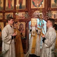 Преосвященный Алексий совершил Всенощное бдение в канун дня памяти святителя Василия Великого