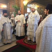 Епископ Алексий совершил Литургию в храме во имя святителя Николая Чудотворца