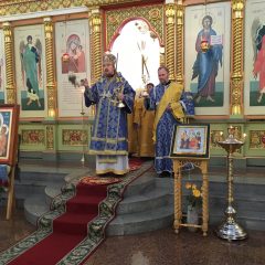 Преосвященный Алексий совершил Литургию в день памяти великомученика Феодора Стратилата