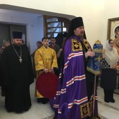 Преосвященный Алексий совершил Литургию в день Отдания праздника Сретения Господня