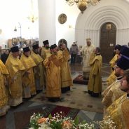 Епископ Алексий возглавил Литургию в день празднования Иверской иконы Божией Матери