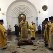 Преосвященный Алексий возглавил Литургию в день памяти равноапостольного Кирилла, учителя Словенского