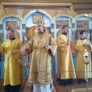 Епископ Алексий совершил всенощное бдение в храме в честь Благовещения Божией Матери