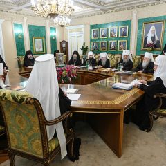 Заседание Священного Синода Русской Православной Церкви прошло в Даниловом монастыре в Москве