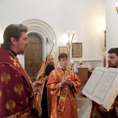 Епископ Алексий совершил всенощное бдение накануне дня памяти священномученика Аркадия Североуральского