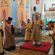Епископ Алексий совершил всенощное бдение в соборе во имя преподобного Максима Исповедника
