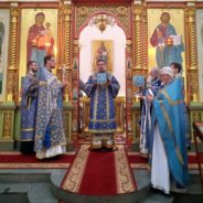 Епископ Алексий совершил Литургию в Спасо-Преображенском соборе