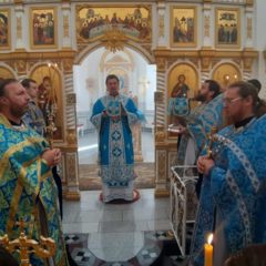 Епископ Алексий совершил Литургию в день памяти святых праведных Богоотец Иоакима и Анны