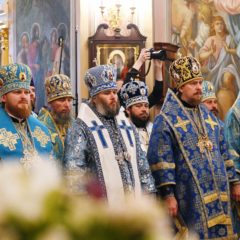 В праздник Покрова Пресвятой Богородицы епископ Алексий сослужил Святейшему Патриарху Кириллу за Литургией в Покровском ставропигиальном монастыре
