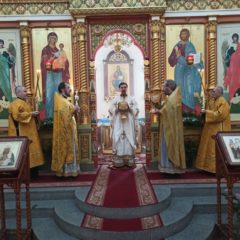 Епископ Алексий совершил Божественную литургию в день памяти святителя Тихона, патриарха Московского и всея России