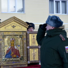 Епископ Алексий совершил молебен перед иконой святой великомученицы Варвары