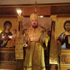 Епископ Алексий совершил Божественную литургию в Свято-Косьминской пустыни