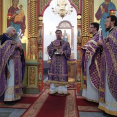 В неделю Торжества Православия епископ Алексий совершил Божественную литургию в Спасо-Преображенском кафедральном соборе