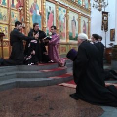 Епископ Алексий совершил чин прощения в Спасо-Преображенском соборе