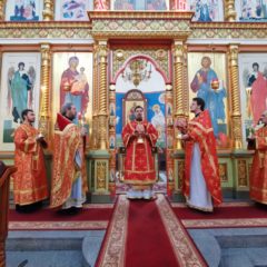 Епископ Алексий совершил Божественную литургию в Спасо-Преображенском кафедральном соборе