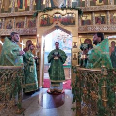 Епископ Алексий совершил Божественную литургию в День Святого Духа