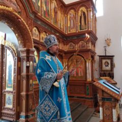 Епископ Алексий совершил Божественную литургию в Свято-Пантелеимоновском женском монастыре