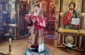 В Неделю 22-ю по Пятидесятнице Святейший Патриарх Кирилл совершил Литургию в Александро-Невском скиту
