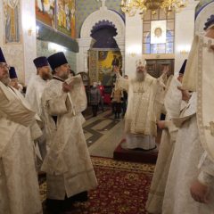 В Международный день добровольца митрополит Кирилл совершил Божественную литургию в Храме на Крови