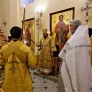 Епископ Алексий возглавил Литургию в Спасо-Преображенском соборе