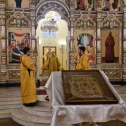 Епископ Алексий совершил Всенощное бдение в Спасо-Преображенском соборе