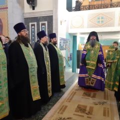 Епископ Феодосий совершил Всенощное бдение в соборе Преподобного Максима Исповедника в г. Краснотуринск