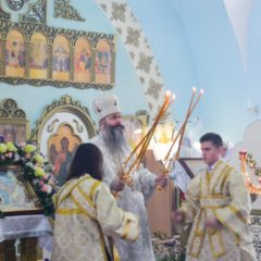 Преосвященный Феодосий епископ Нижнетагильский и Невьянский, временно управляющий Серовской епархией совершил Божественную Литургию в соборе в честь Введения во храм Пресвятой Богородицы г. Карпинска.