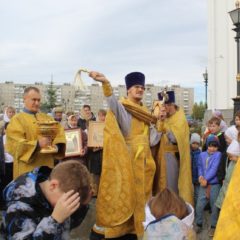 Торжественной линейкой начался новый учебный год в Воскресной школе кафедрального собора в честь Преображения Господня г. Серова