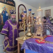18 марта епископ Феодосий совершил Божественную Литургию в пос. Черёмухово
