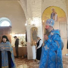Епископ Феодосий совершил всенощное бдение в канун праздника Успения Пресвятой Богородицы (г. Усть-Салда)