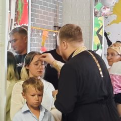 Таинство крещения в деревне Морозково