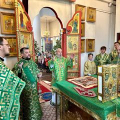 Преосвященный епископ Феогност совершил Божественную Литургию в День Святой Троицы