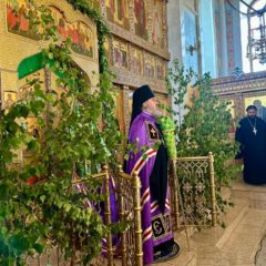 Преосвященный епископ Феогност совершил Всенощное бдение в канун праздника Святой Троицы