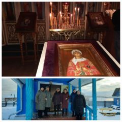 Божественную литургию коллективно посетили активисты ГАУСО СО «КЦСОН города Серова» в посёлке Сосьва