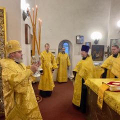 Епископ Феогност совершил Всенощное бдение в канун Недели Сыропустной