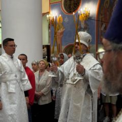 Правящий архиерей Серовской епархии Преосвященный епископ Феогност совершил Божественную Литургию в Преображенском кафедральном соборе г. Серова