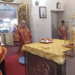 Епископ Феогност совершил всенощное бдение в канун памяти Усекновения главы Иоанна Предтечи