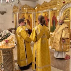 Архиерейское всенощное бдение в Свято‑Пантелеимоновском женском монастыре