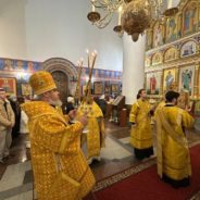 Божественная литургия в Преображенском соборе города Серова